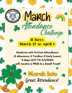 March Attendance Challenge Flyer